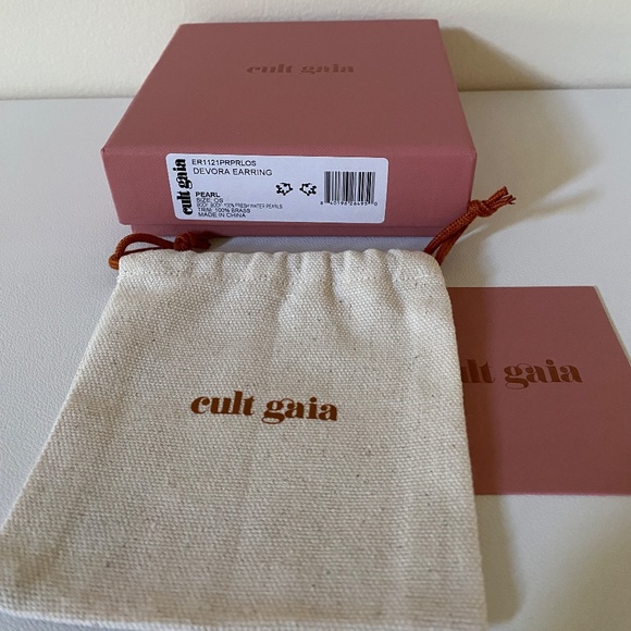 Cult Gaia Devora Keshi Freshwater Post Back Pearl Earrings - Picture 13 of 15